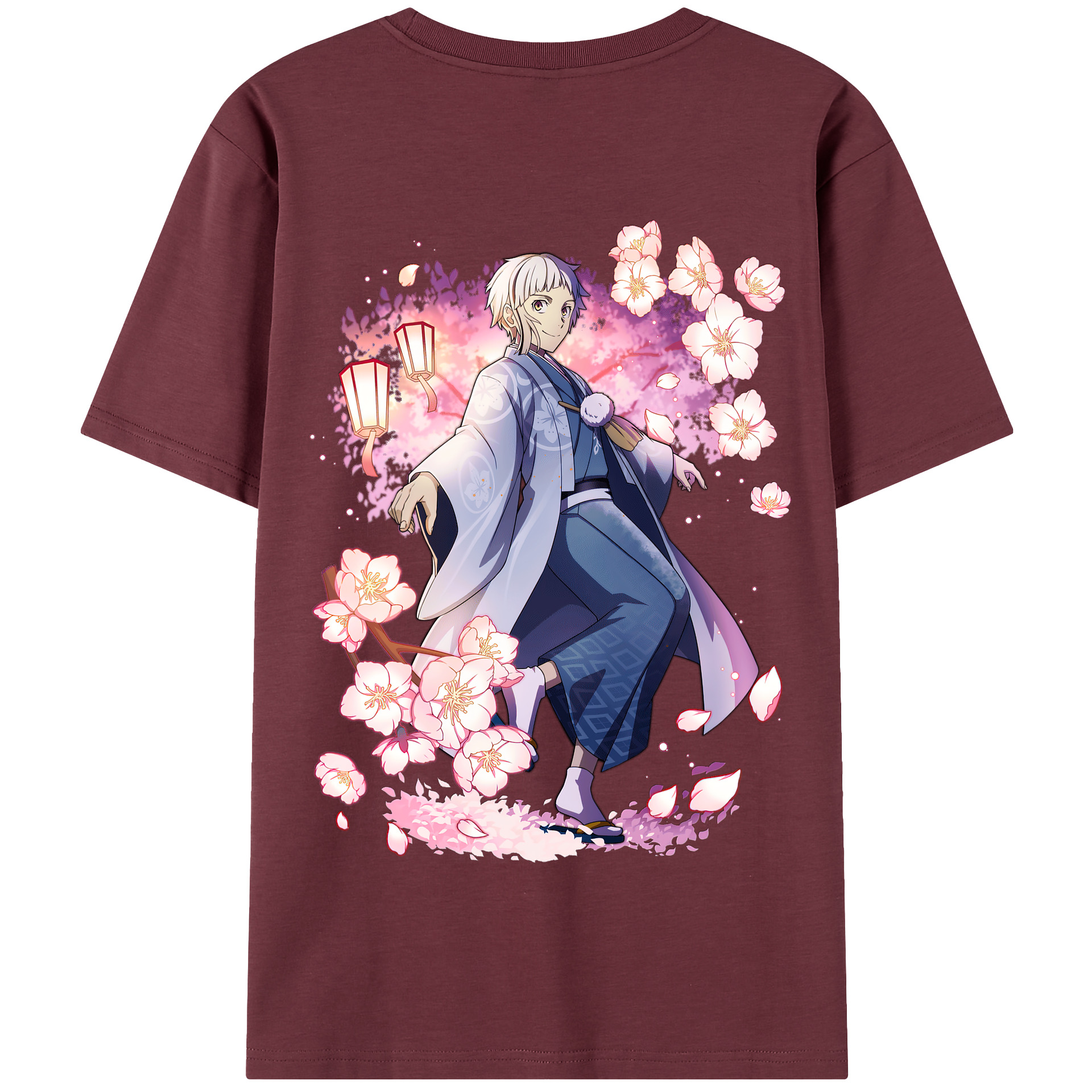 （画像用） 文豪ストレイドッグス Bungo Stray Dogs 綿100％半袖Tシャツ（背面プリント）